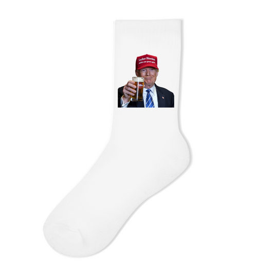 Premium Crew Socken "Trump - Lecker Bierchen"