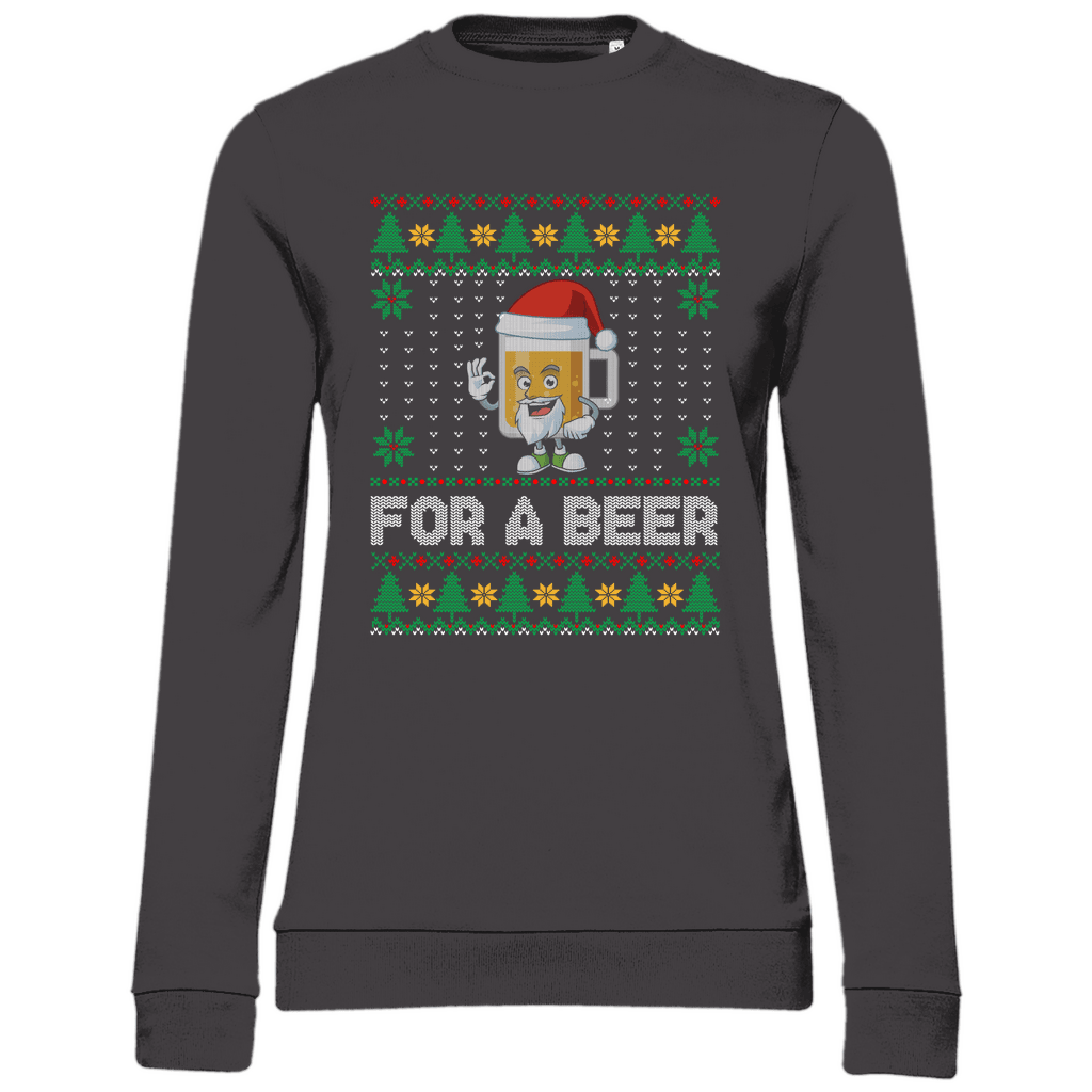 Christmas Premium Sweatshirt "For A Beer" (Woman)