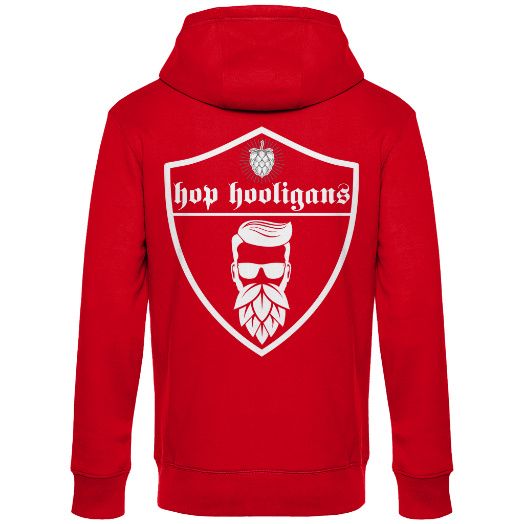 Premium Hoodie "Hop Hooligans Beard" (Backprint)