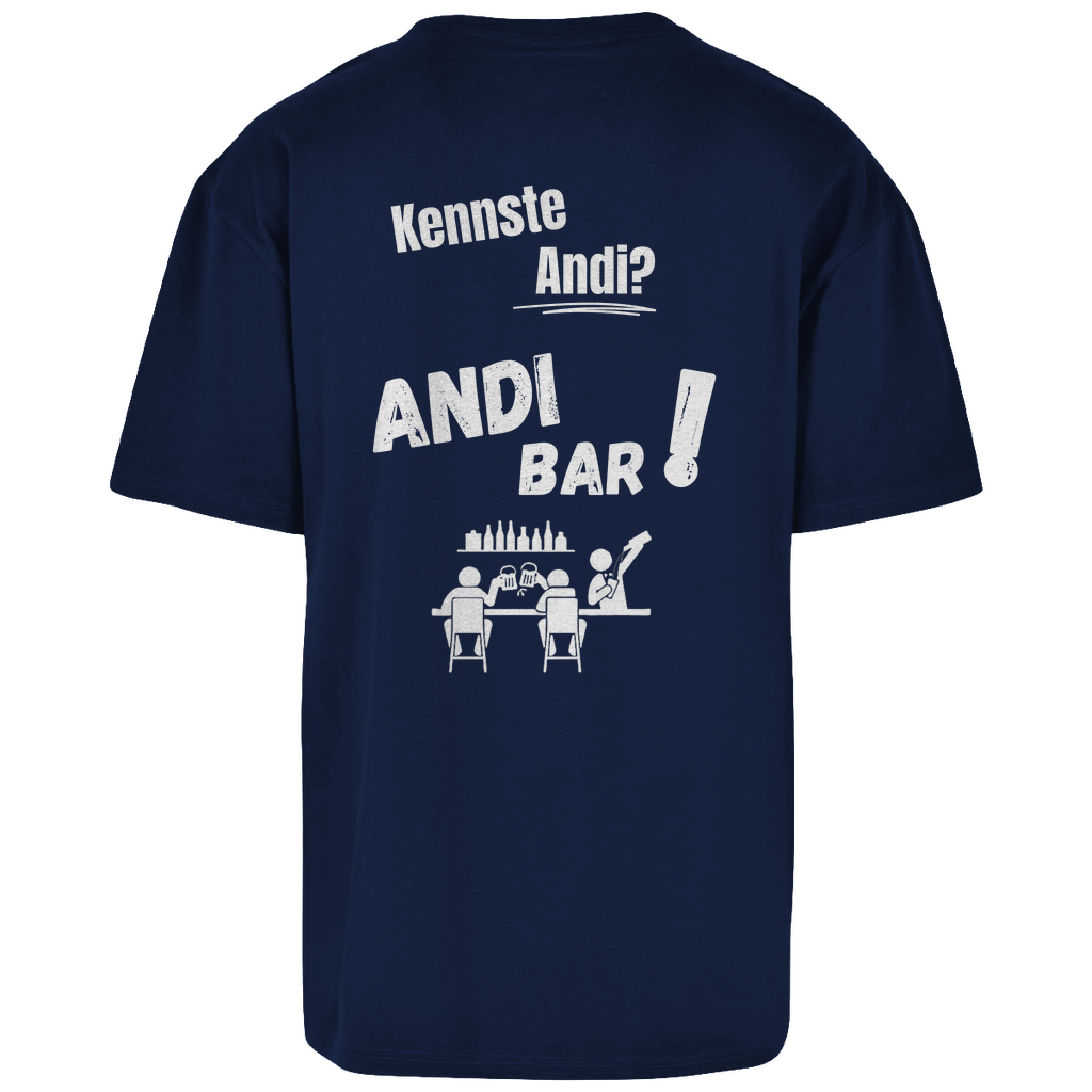 Premium Oversized T-Shirt "Kennste Andi?" (Backprint)