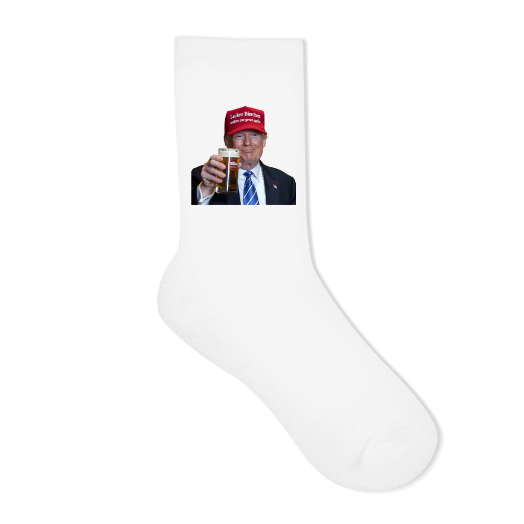 Premium Crew Socken "Trump - Lecker Bierchen"