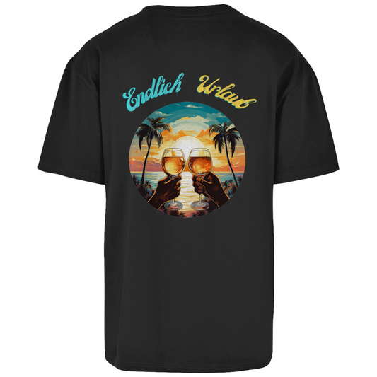 Premium Oversized T-Shirt "Urlaub 1" (Backprint)