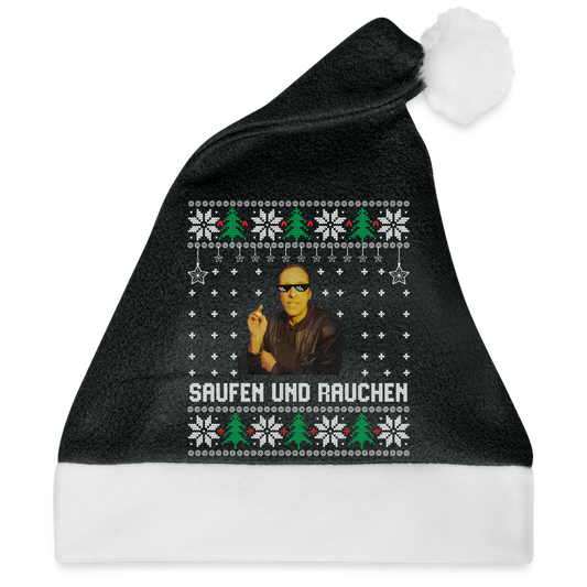 Weihnachtsmütze "Arno" - Schwarz/Weiß