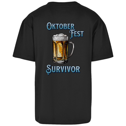 Premium Oversized T-Shirt "Oktoberfest Survivor" (Backprint)