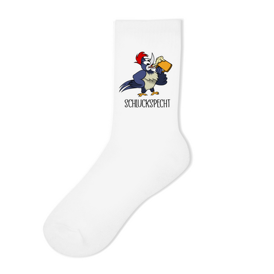 Premium Crew Socken "Schluckspecht" (Druck)