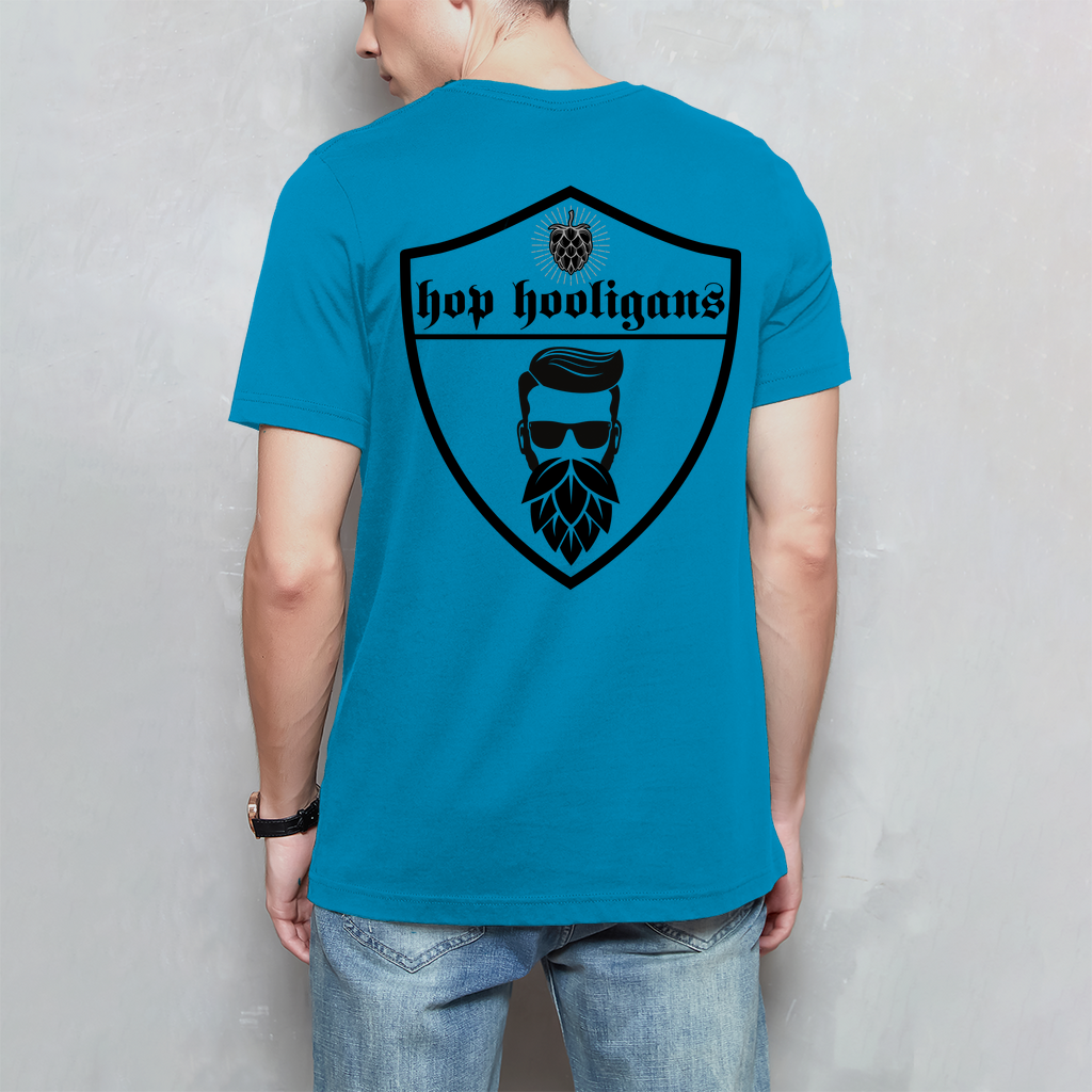 Premium T-Shirt "Hop Hooligans Beard" (Backprint)