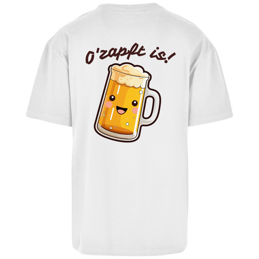 Premium Oversized T-Shirt "O´zapft is!" (Backprint)