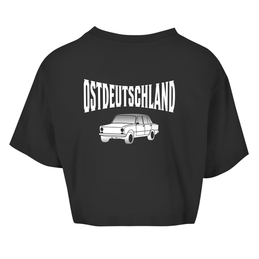 Premium Crop Top "Ossi Originals - Ost Fahrzeug" (Backprint)