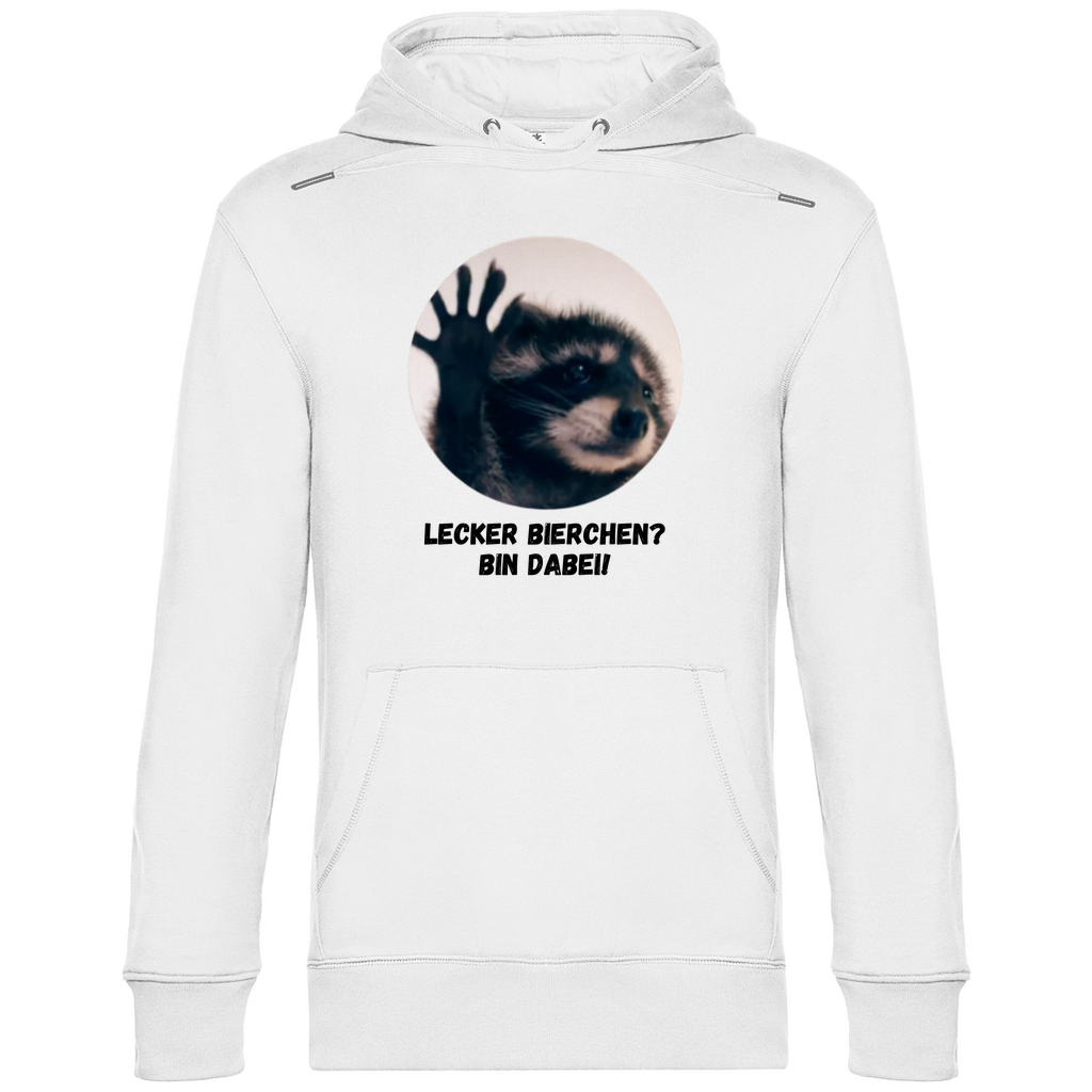 Premium Hoodie "Waschbär Bierchen"