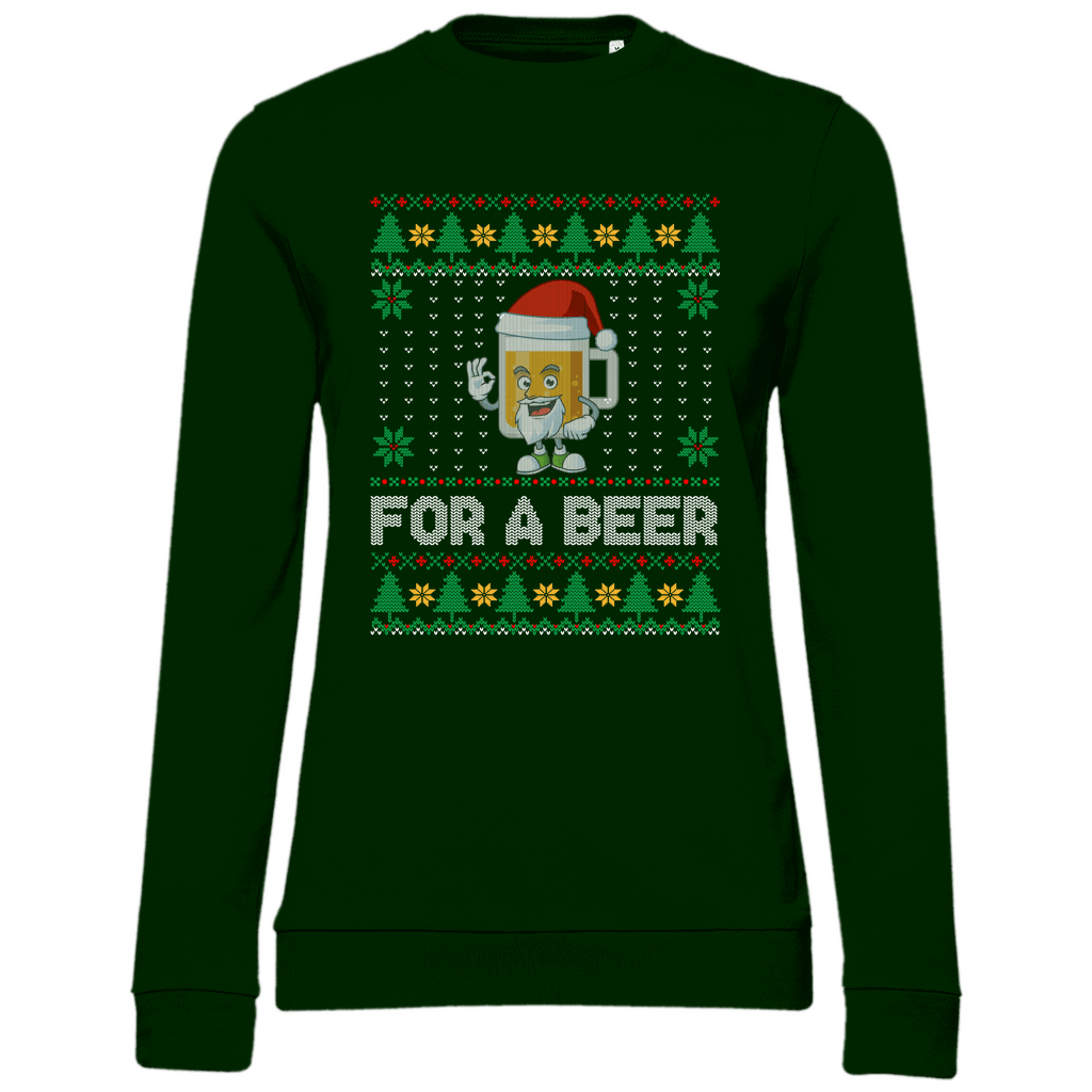 Christmas Premium Sweatshirt "For A Beer" (Woman)
