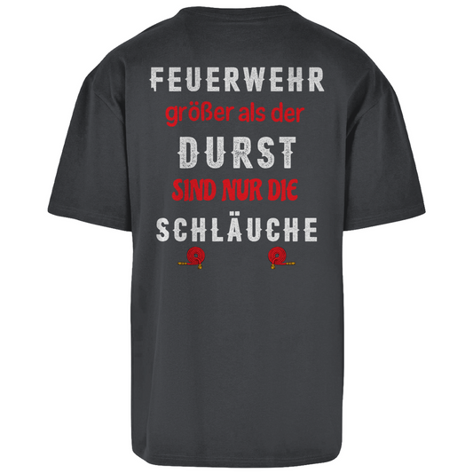 Premium Oversized T-Shirt "Feuerwehr" (Backprint)