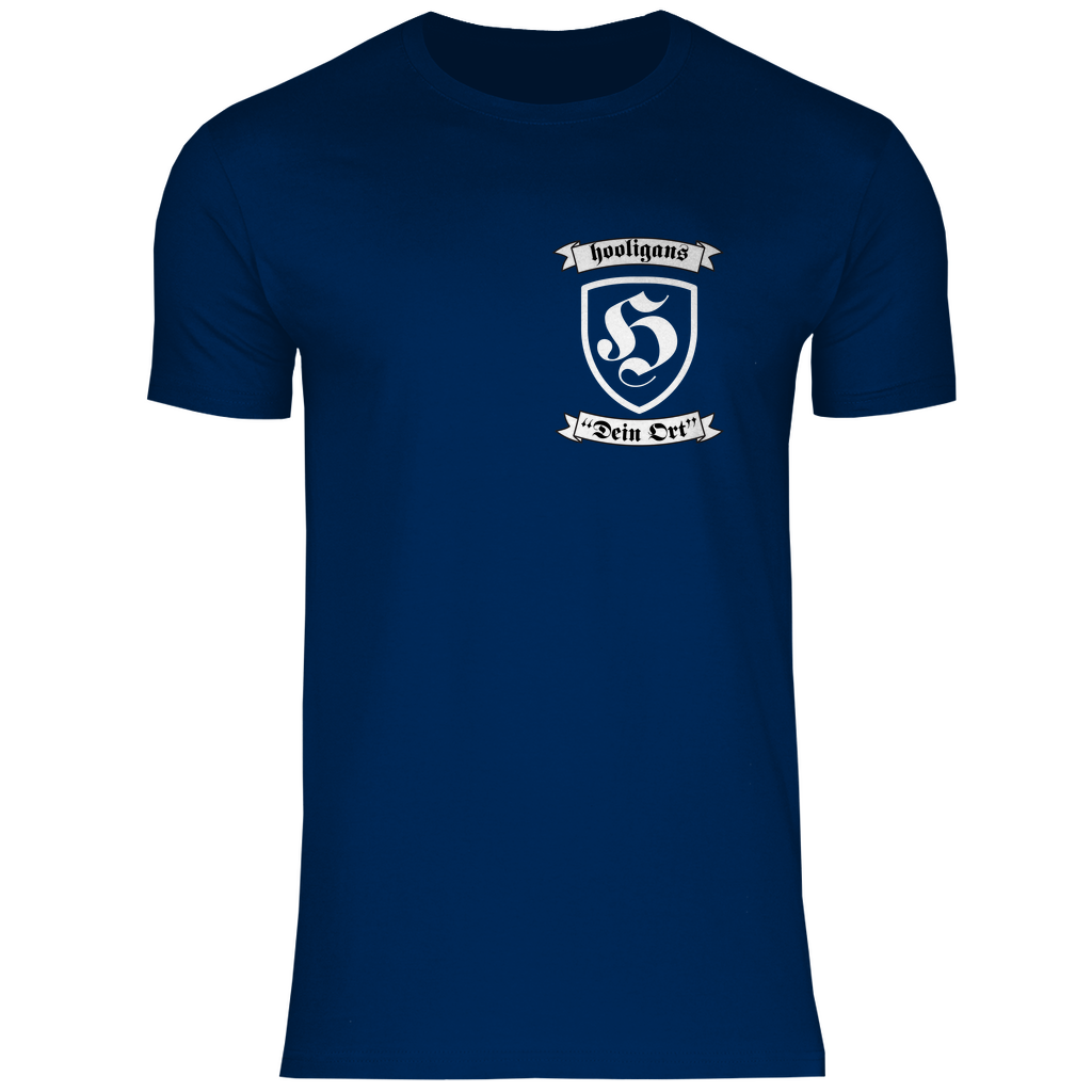 Premium T-Shirt "Hooligans - Bagde" (personalisierbar)