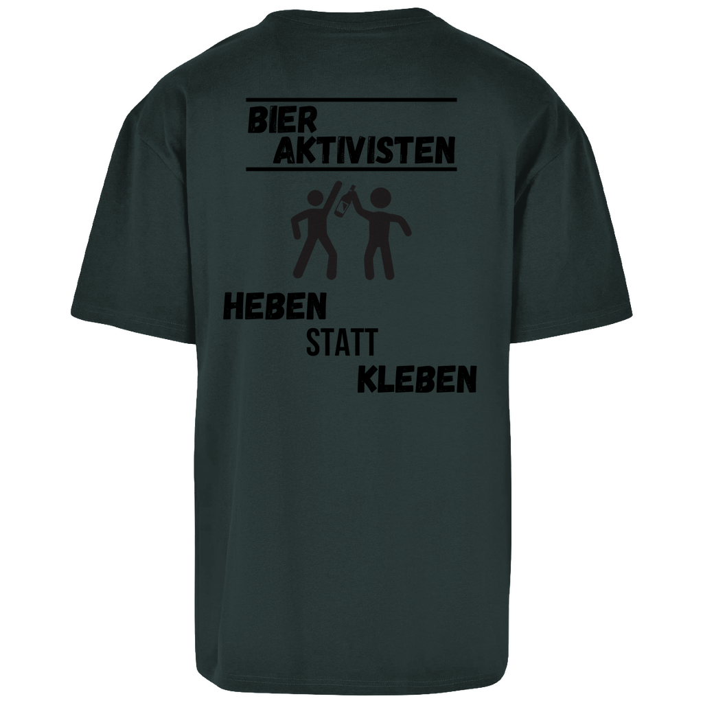 Premium Oversized T-Shirt "Bier Aktivisten" (Backprint)