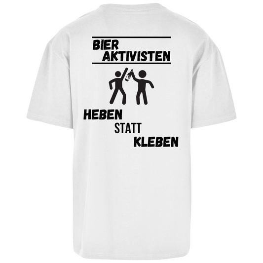 Premium Oversized T-Shirt "Bier Aktivisten" (Backprint)