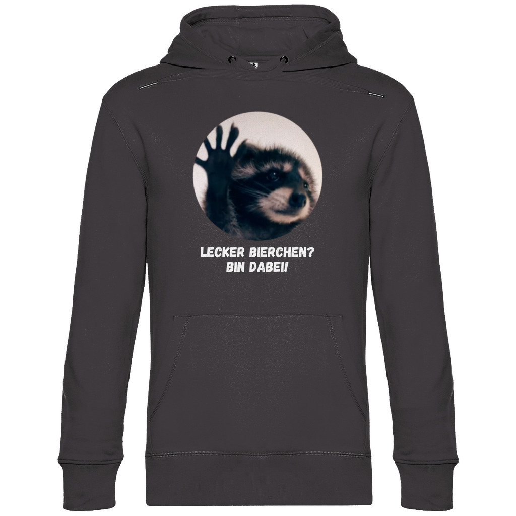 Premium Hoodie "Waschbär Bierchen"