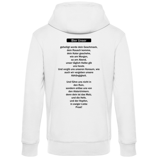 Premium Hoodie "Bier Unser" (Backprint)