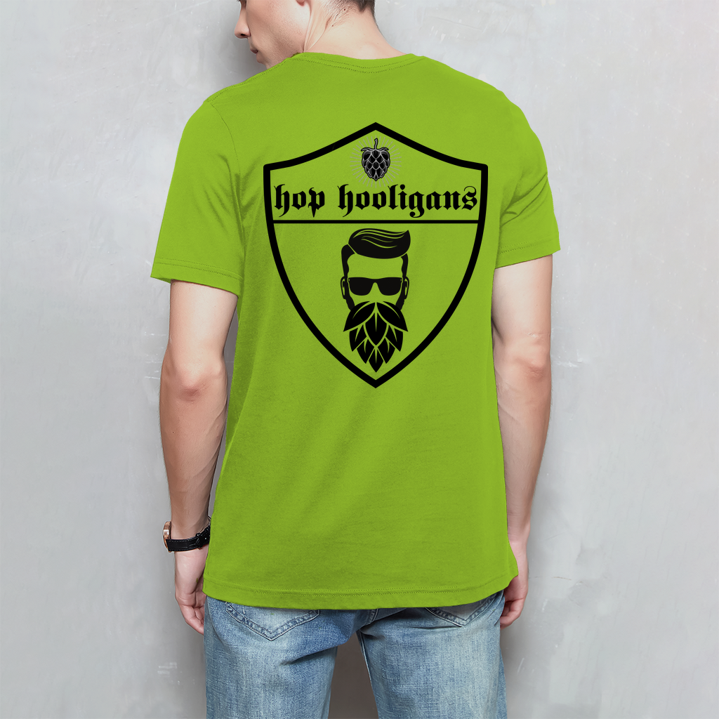 Premium T-Shirt "Hop Hooligans Beard" (Backprint)