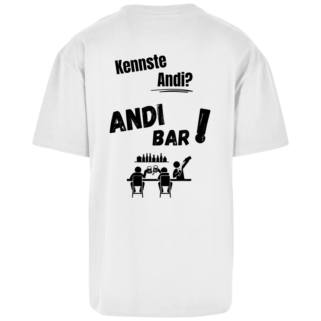 Premium Oversized T-Shirt "Kennste Andi?" (Backprint)