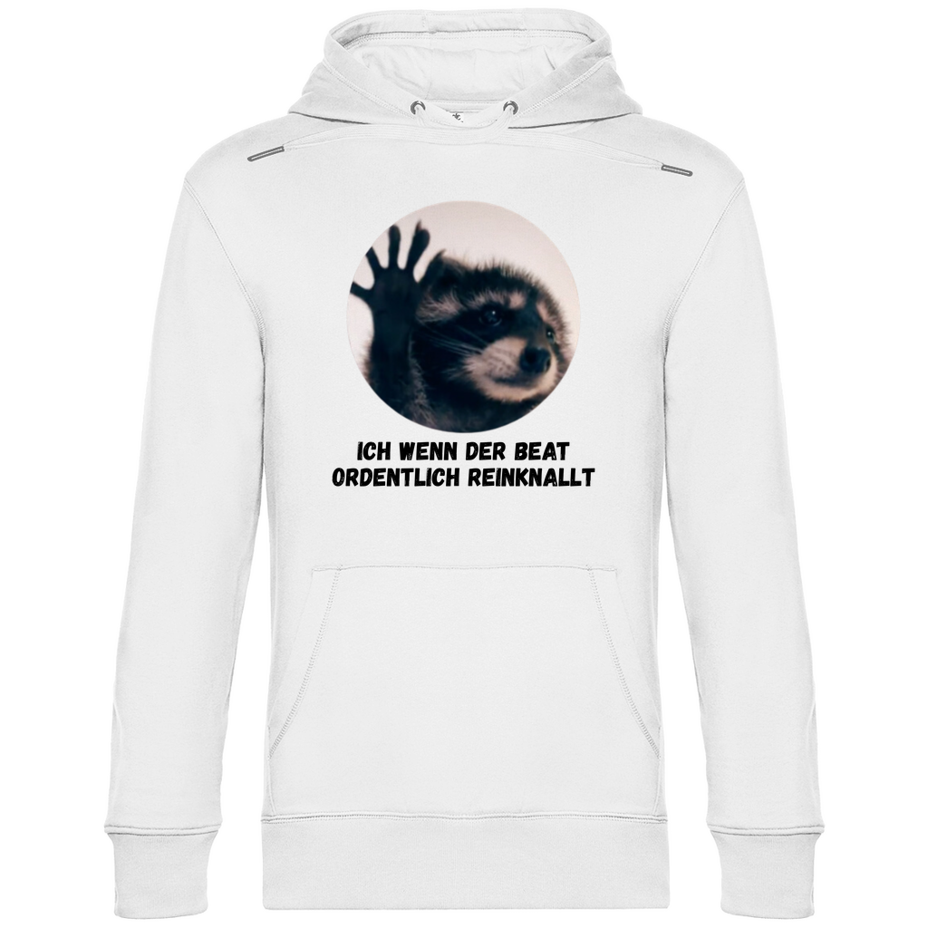 Premium Hoodie "Waschbär Beat"