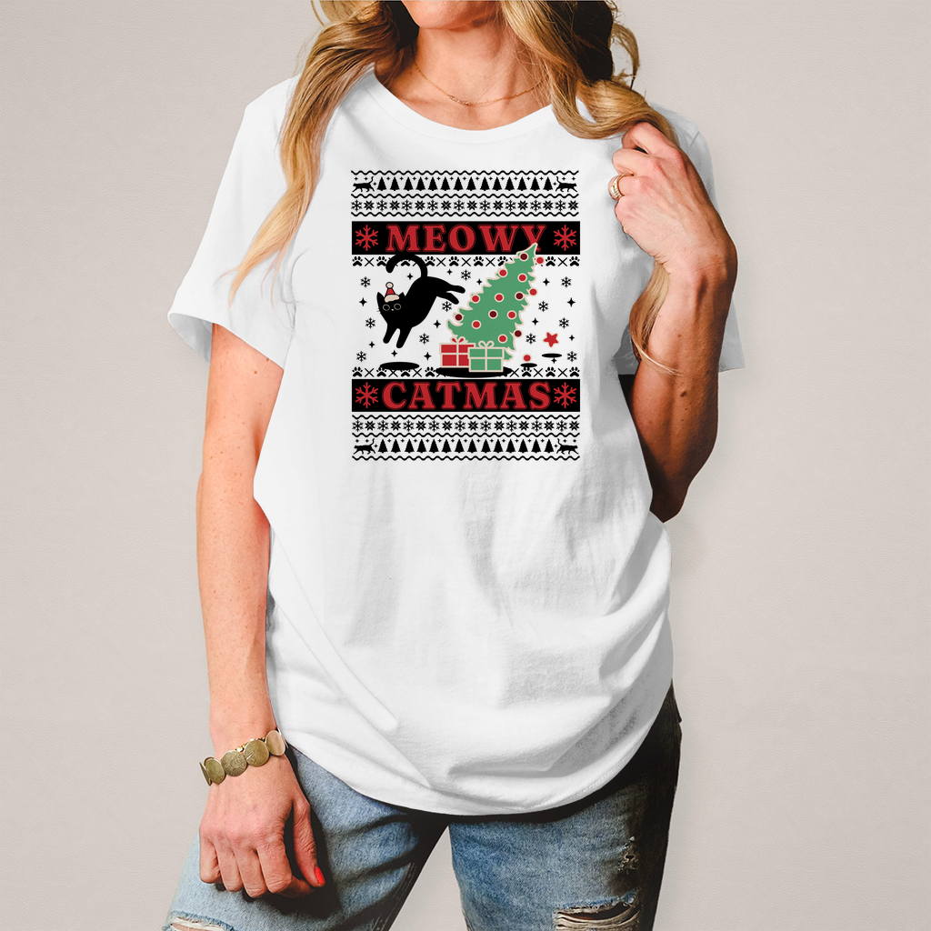 Premium T-Shirt "Meowy Catmas [Spenden Aktion]" (Woman)