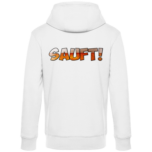 Premium Hoodie "Sauft!" (Backprint)