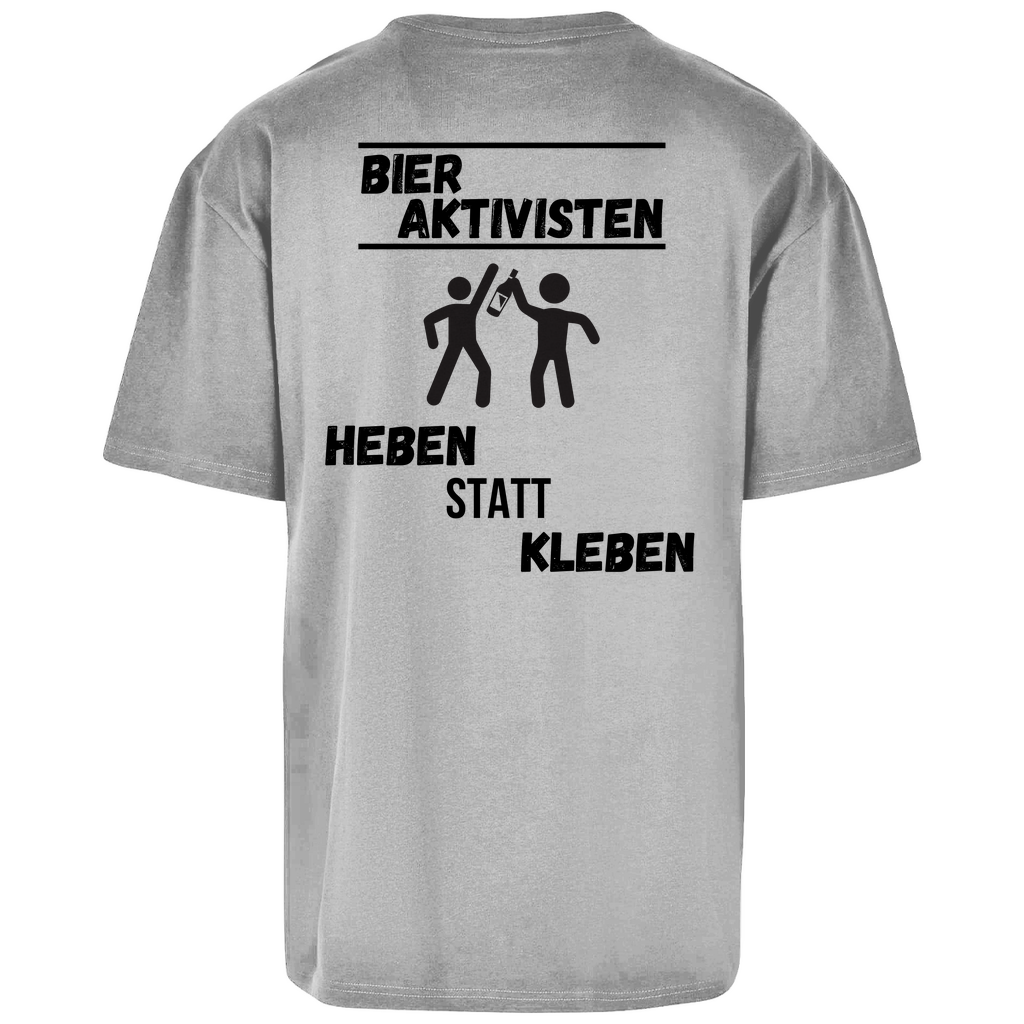 Premium Oversized T-Shirt "Bier Aktivisten" (Backprint)