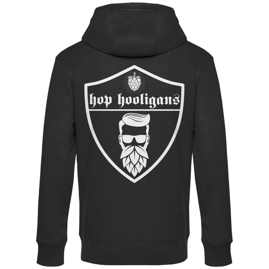 Premium Hoodie "Hop Hooligans Beard" (Backprint)