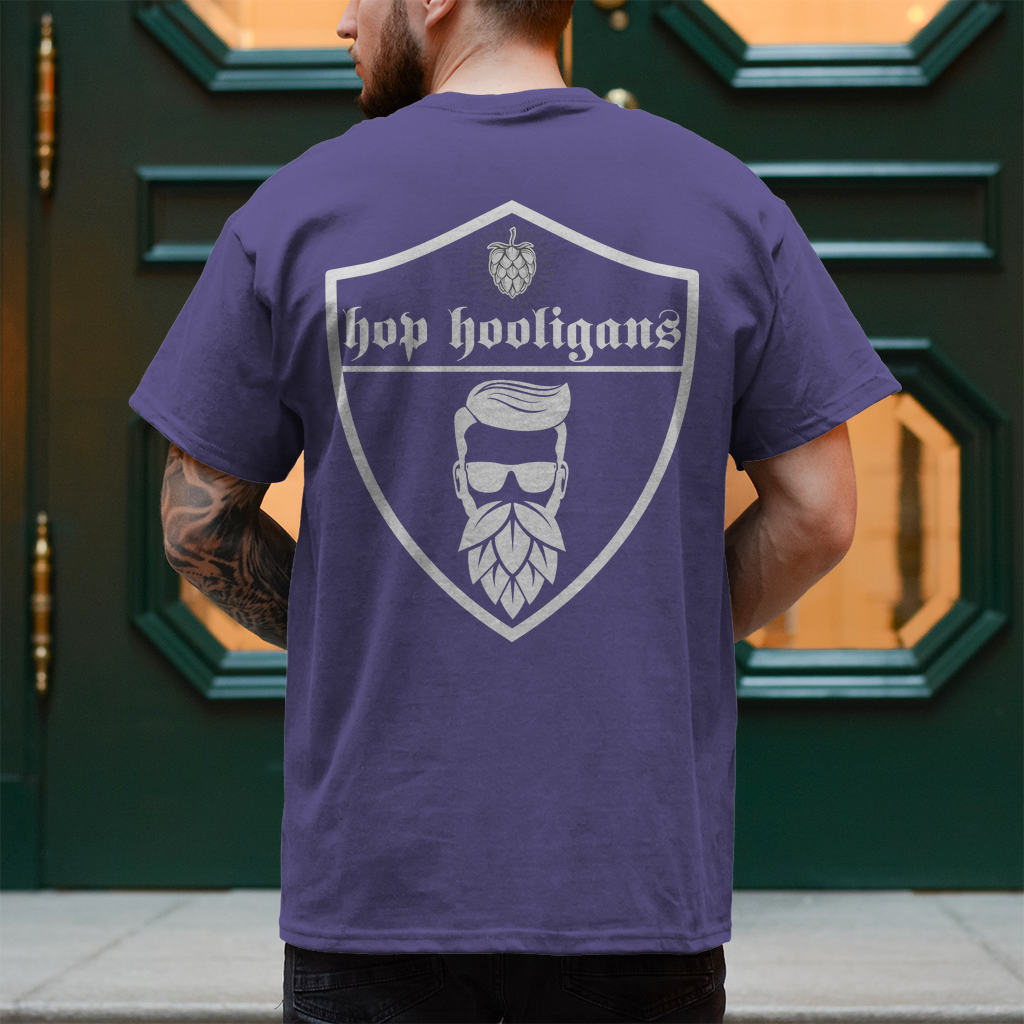 Premium T-Shirt "Hop Hooligans Beard" (Backprint)