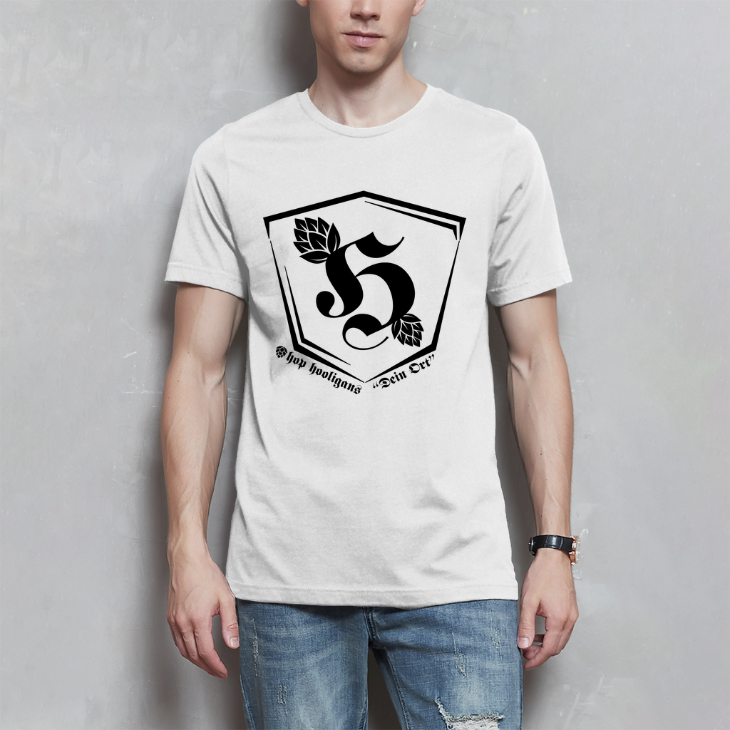 Premium T-Shirt "Hop Hooligans Headquarters" (personalisierbar)