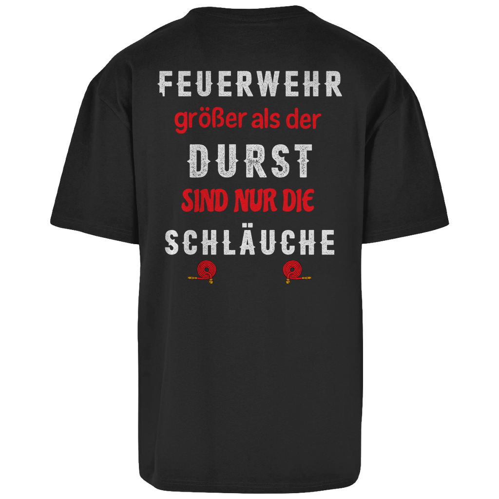 Premium Oversized T-Shirt "Feuerwehr" (Backprint)