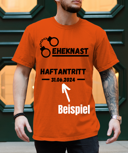Premium T-Shirt "JGA - Bräutigam Eheknast" (personalisierbar)