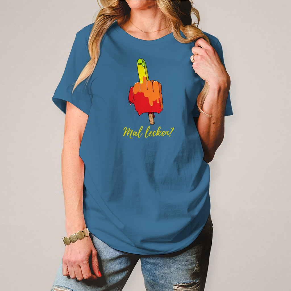 Premium T-Shirt "mal lecken?" (Woman)