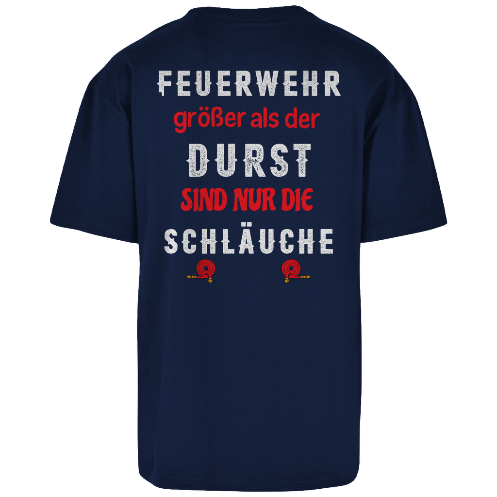 Premium Oversized T-Shirt "Feuerwehr" (Backprint)