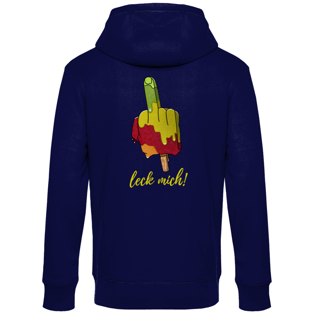 Premium Hoodie "leck mich!" (Backprint)