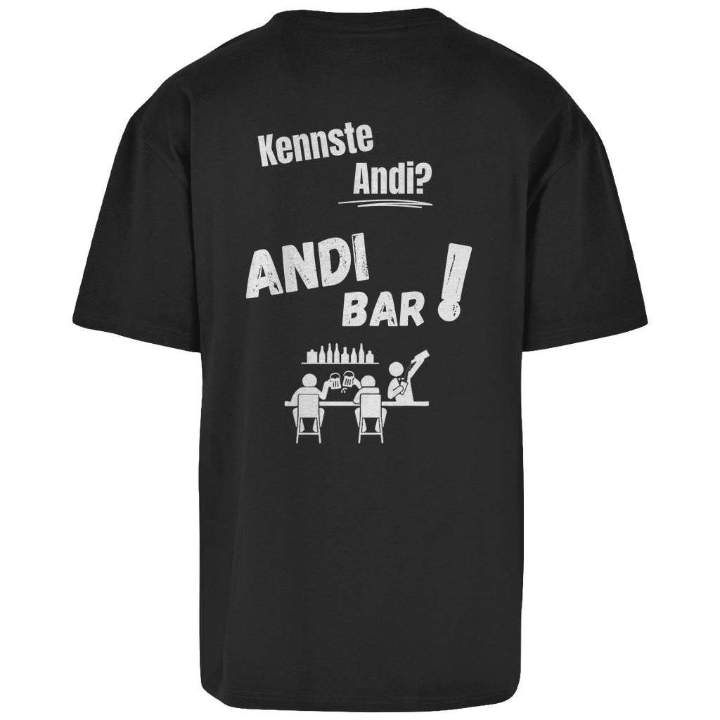 Premium Oversized T-Shirt "Kennste Andi?" (Backprint)