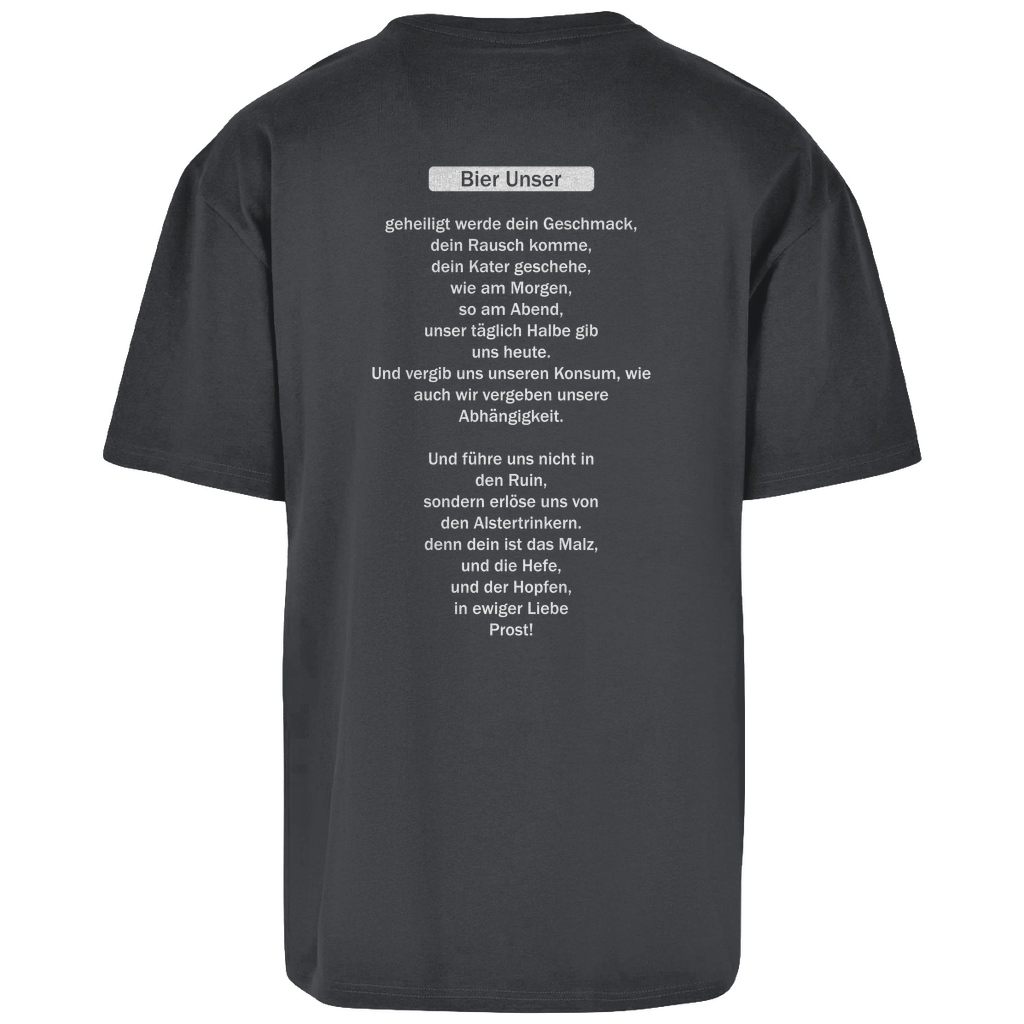 Premium Oversized T-Shirt "Bier Unser" (Backprint)