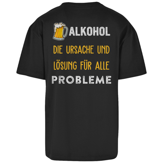 Premium Oversized T-Shirt "Problem und Lösung" (Backprint)