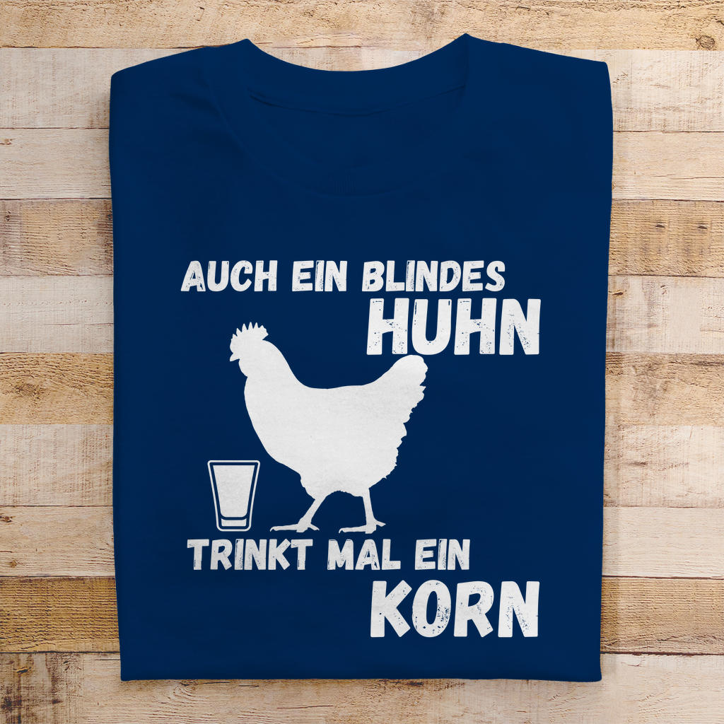 Premium T-Shirt "Blindes Huhn"
