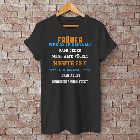 Premium T-Shirt "Früher und heute"