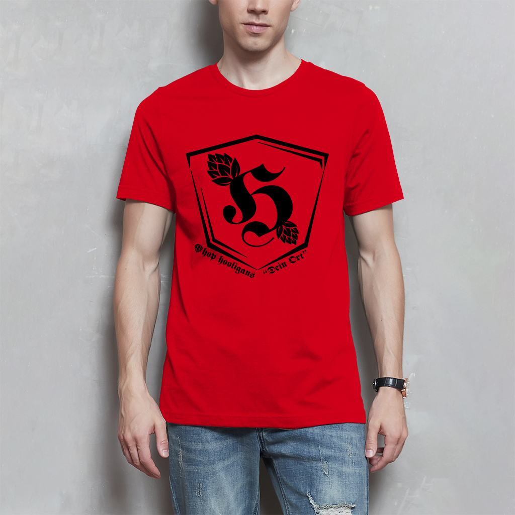 Premium T-Shirt "Hop Hooligans Headquarters" (personalisierbar)