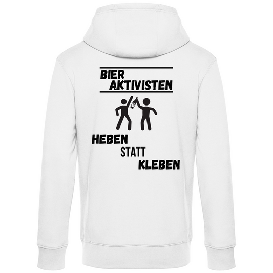 Premium Hoodie "Bier Aktivisten" (Backprint)