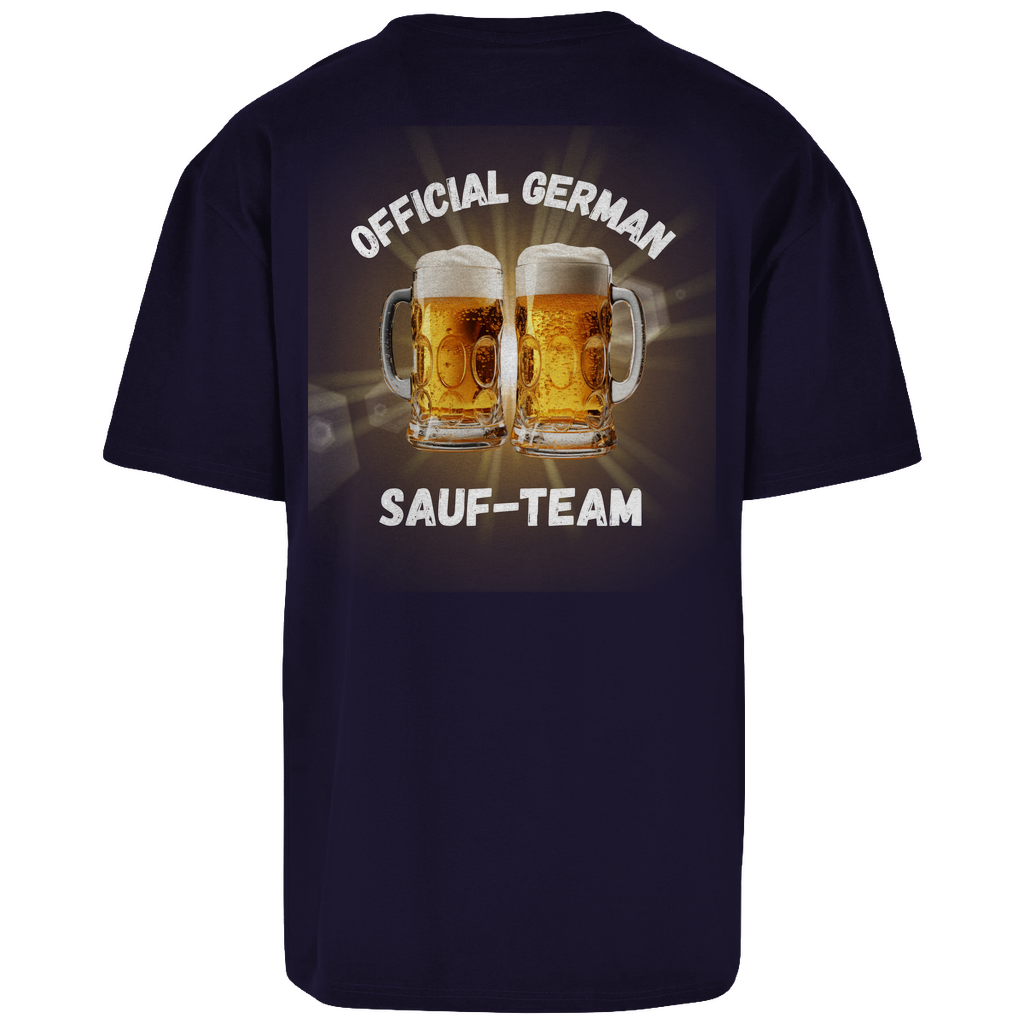 Premium Oversized T-Shirt "Official German Sauf-Team" (Backprint)