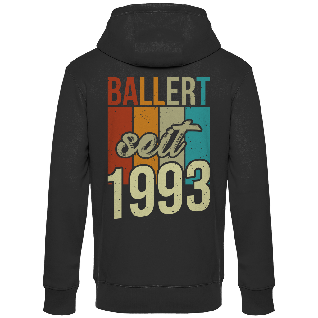 Premium Hoodie "Ballert seit 1993" (Backprint)