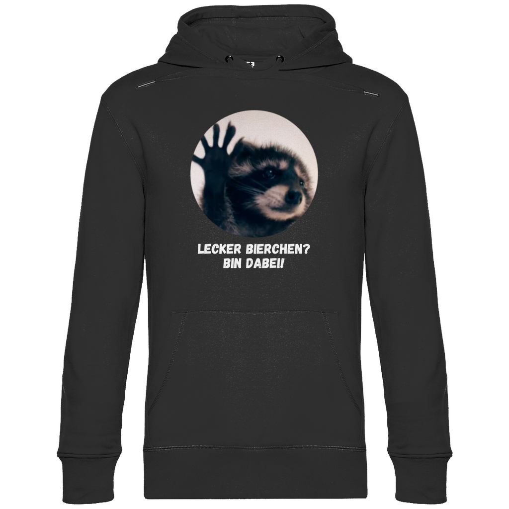 Premium Hoodie "Waschbär Bierchen"