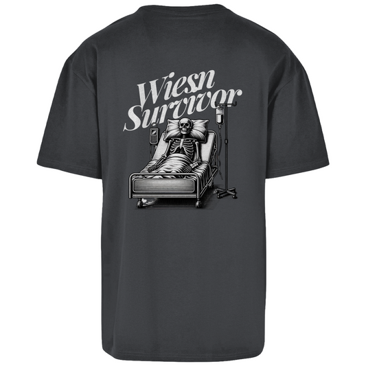 Premium Oversized T-Shirt "Wiesn Survivor" (Backprint)