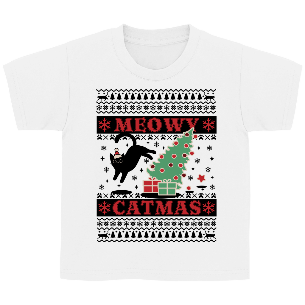 Premium Kinder T-Shirt "Meowy Catmas [Spenden Aktion]"