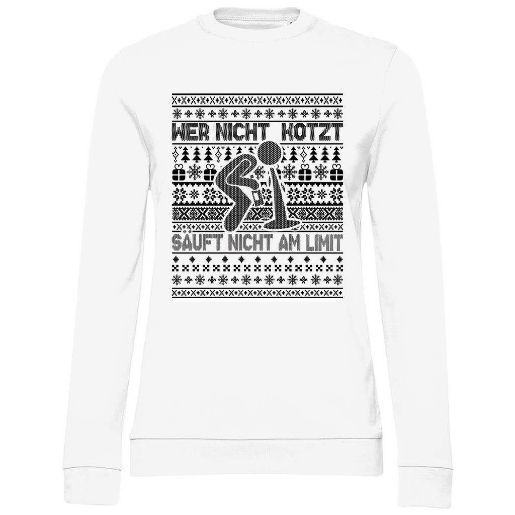 Christmas Premium Sweatshirt "Limit Christmas schwarz weiß" (Woman)