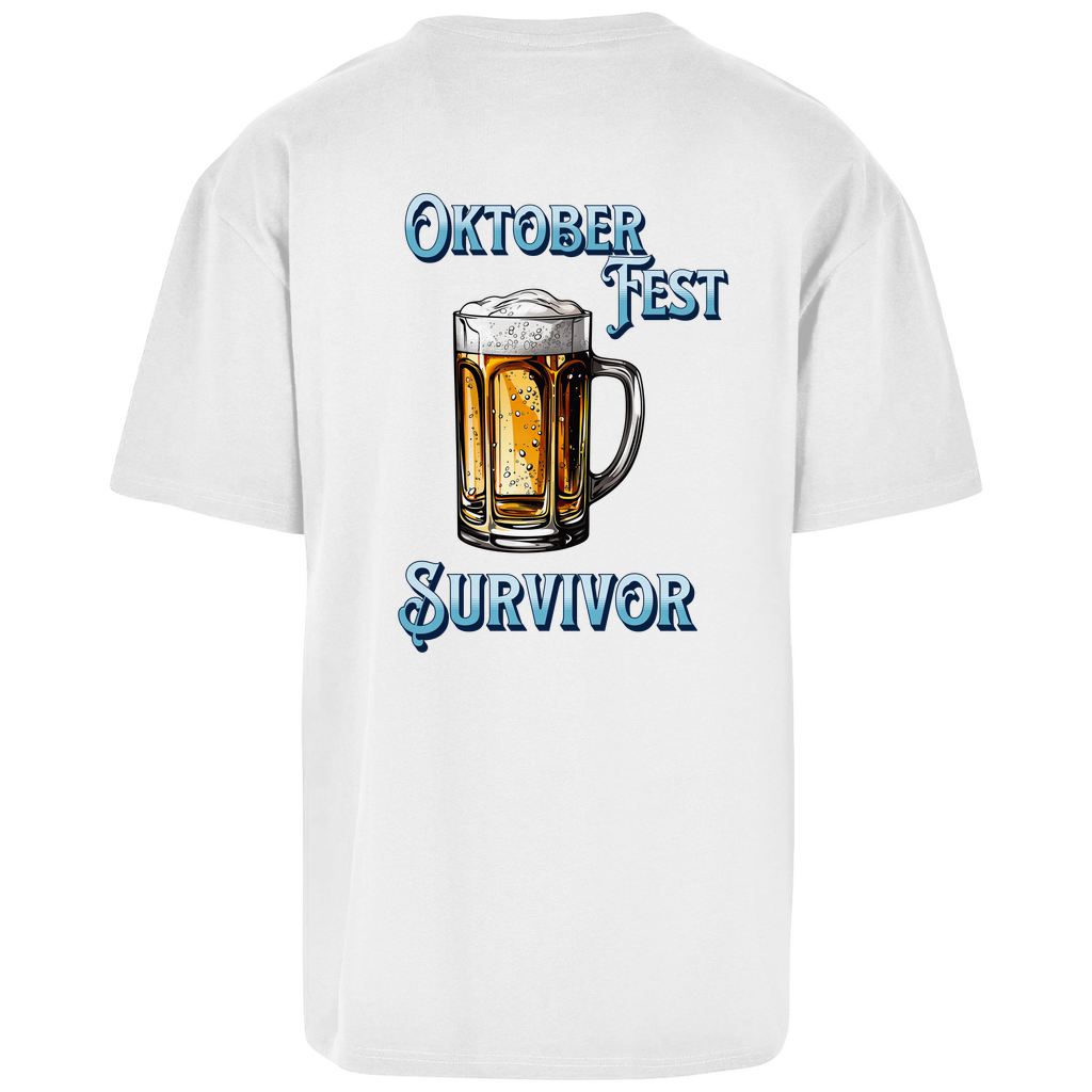 Premium Oversized T-Shirt "Oktoberfest Survivor" (Backprint)