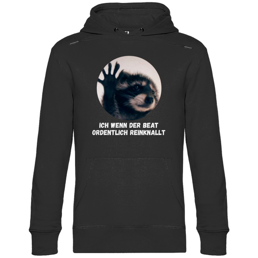 Premium Hoodie "Waschbär Beat"