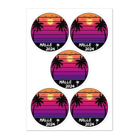 Premium Sticker Bogen "Malle 2024" (5 Sticker)